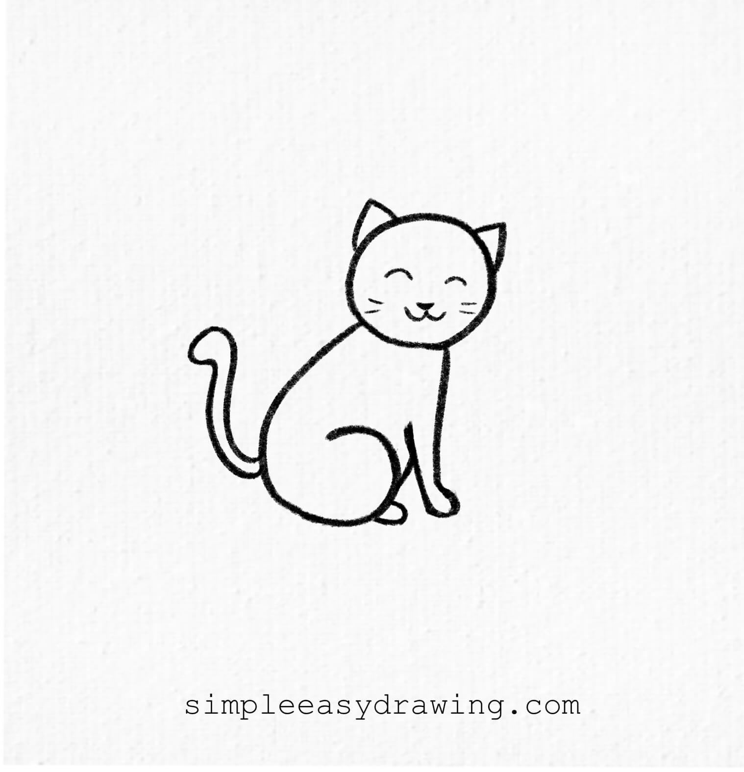 Cat outline drawing for coloring
