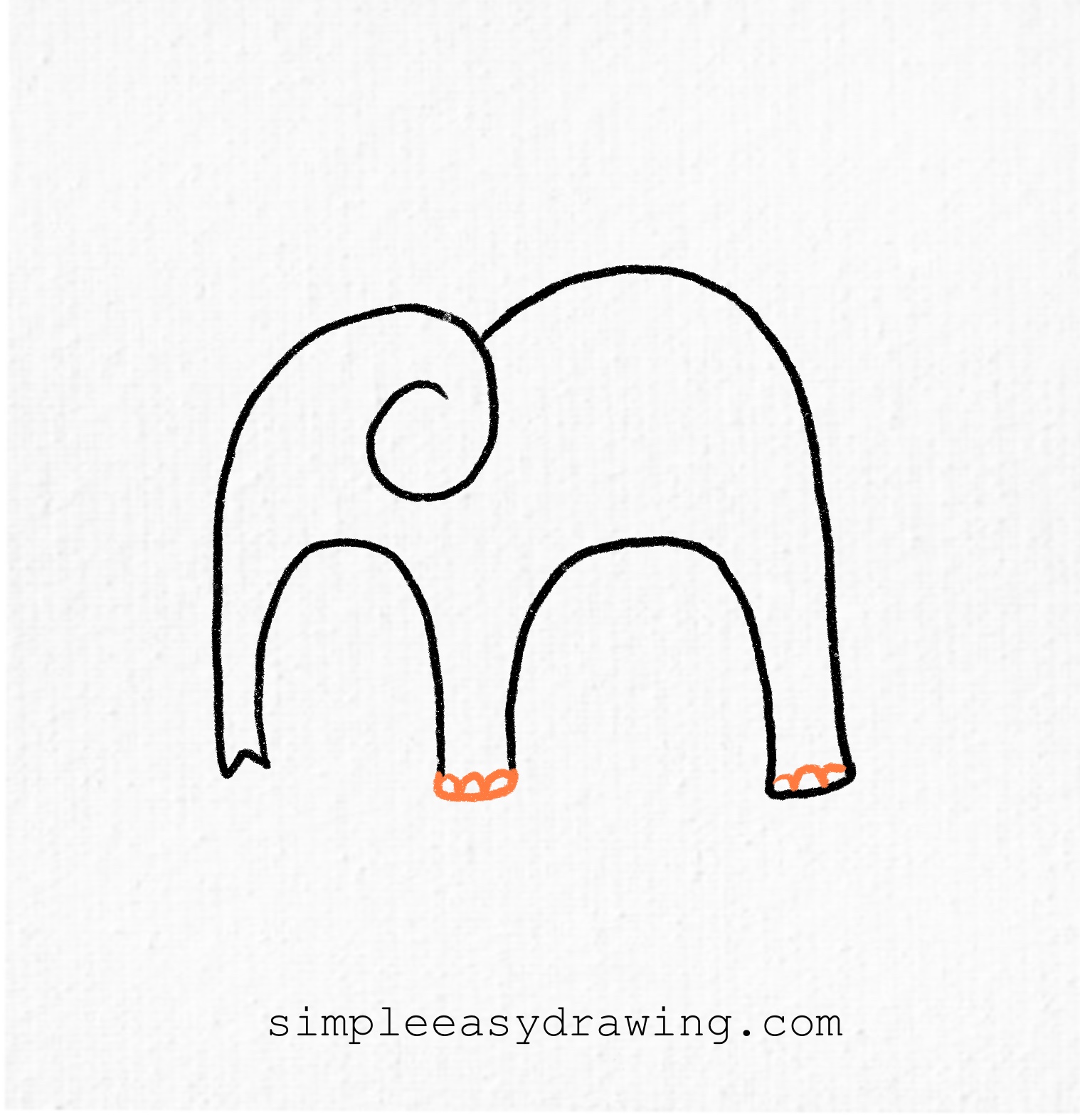 how to draw an elephant step by step