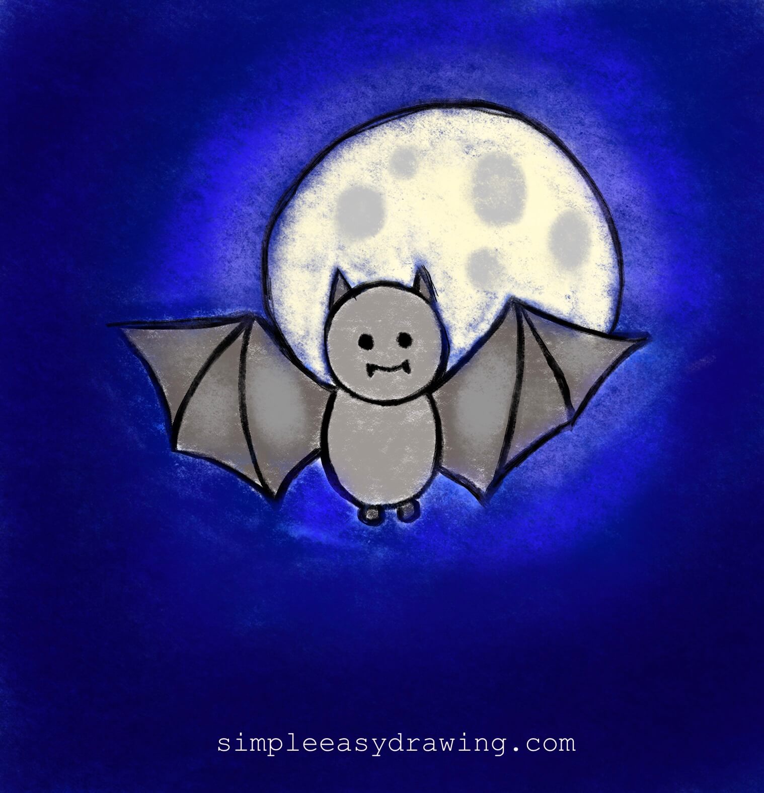 Bat drawing easy