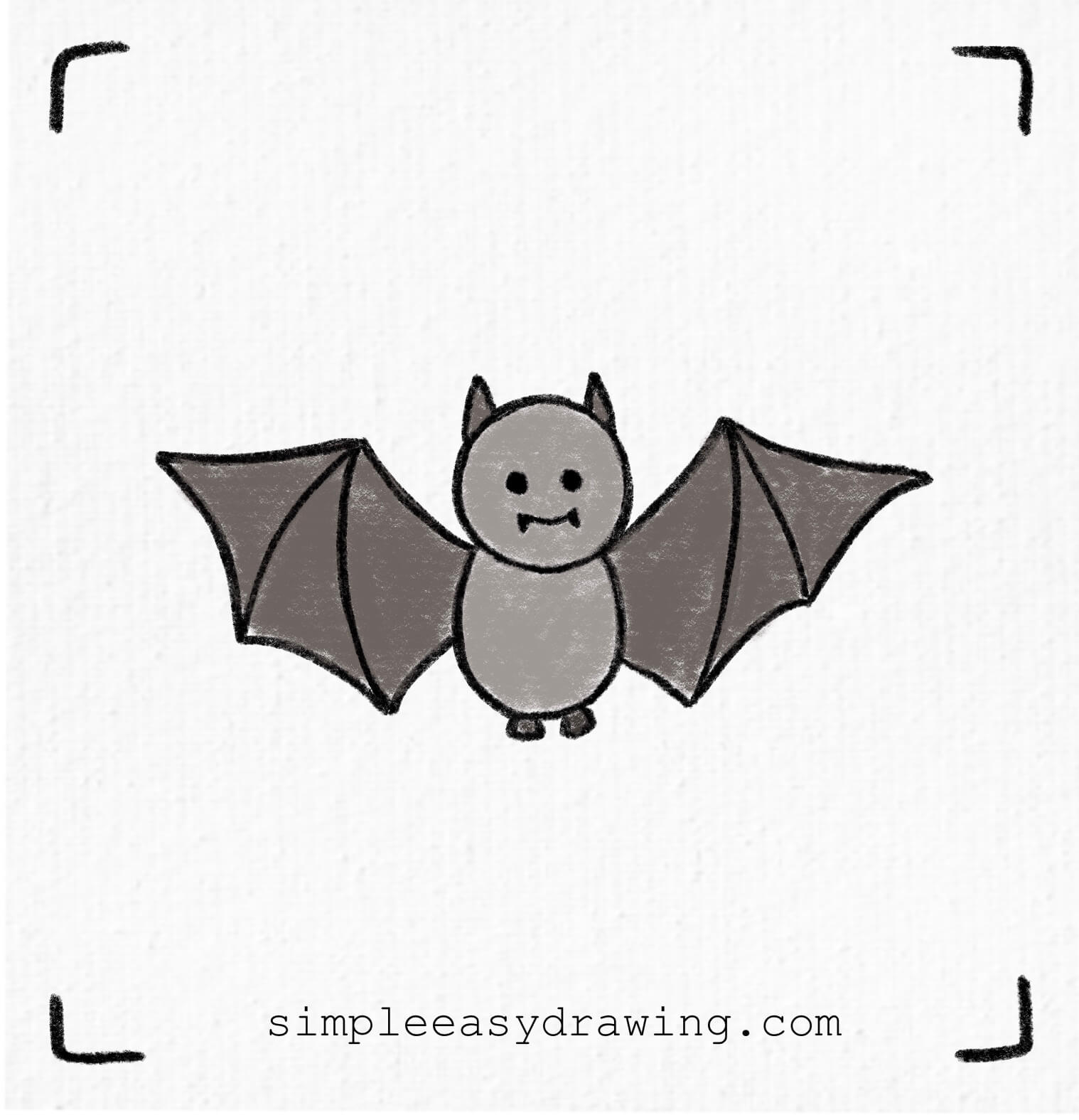 easy bat drawing