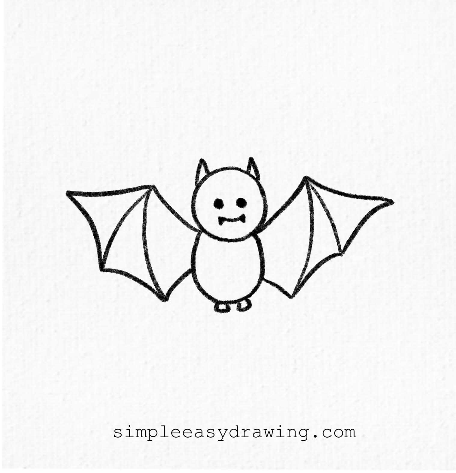 bat outline drawing for coloring