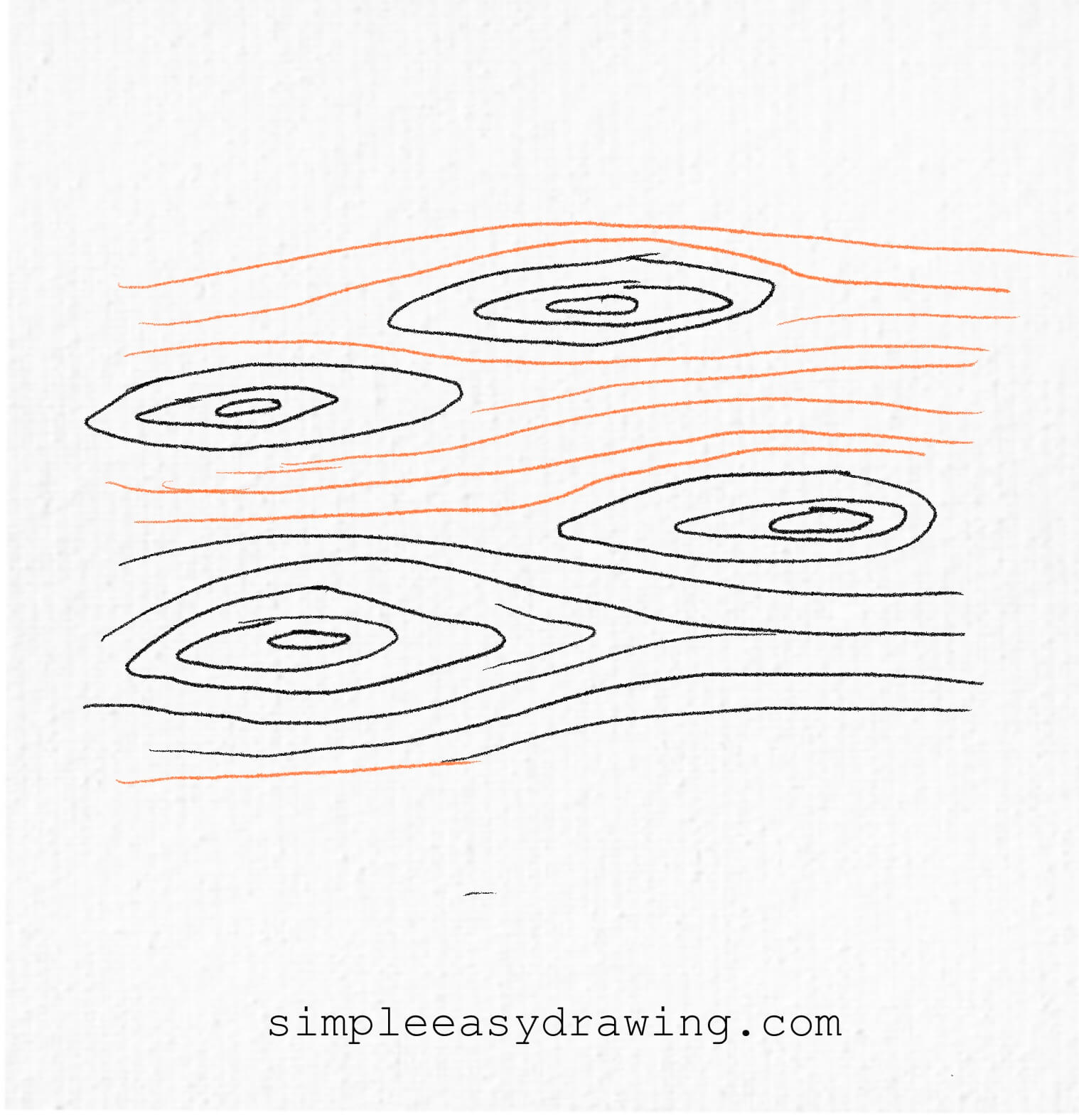 Additional flowing lines fill in the empty space, making the wood texture appear fuller and more realistic.