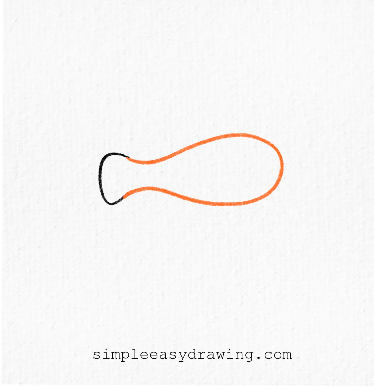 Complete the body with a long oval shape attached to the tail.