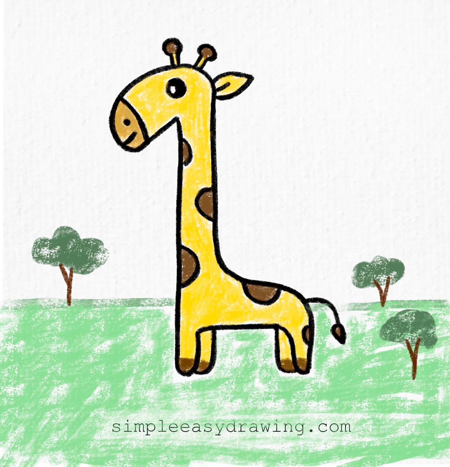 Giraffe drawing tutorial