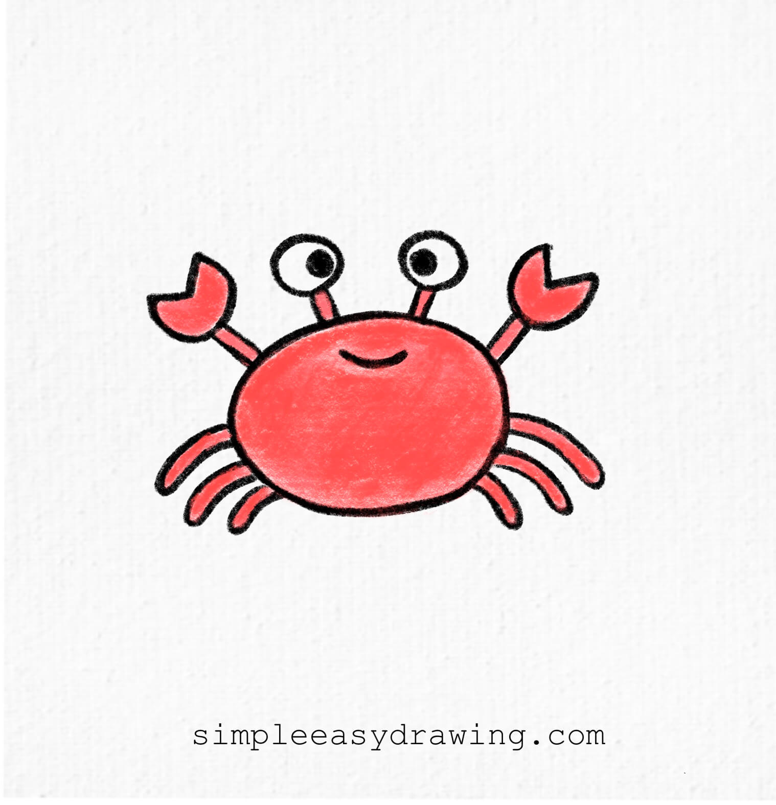 An easy crab drawing 