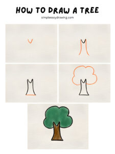 How to Draw a Tree Step by Step | Simple Easy Drawing
