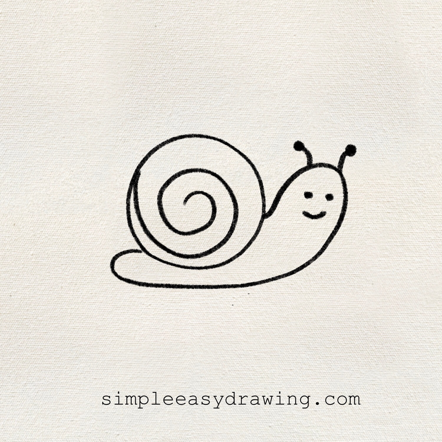 Snail drawing coloring page