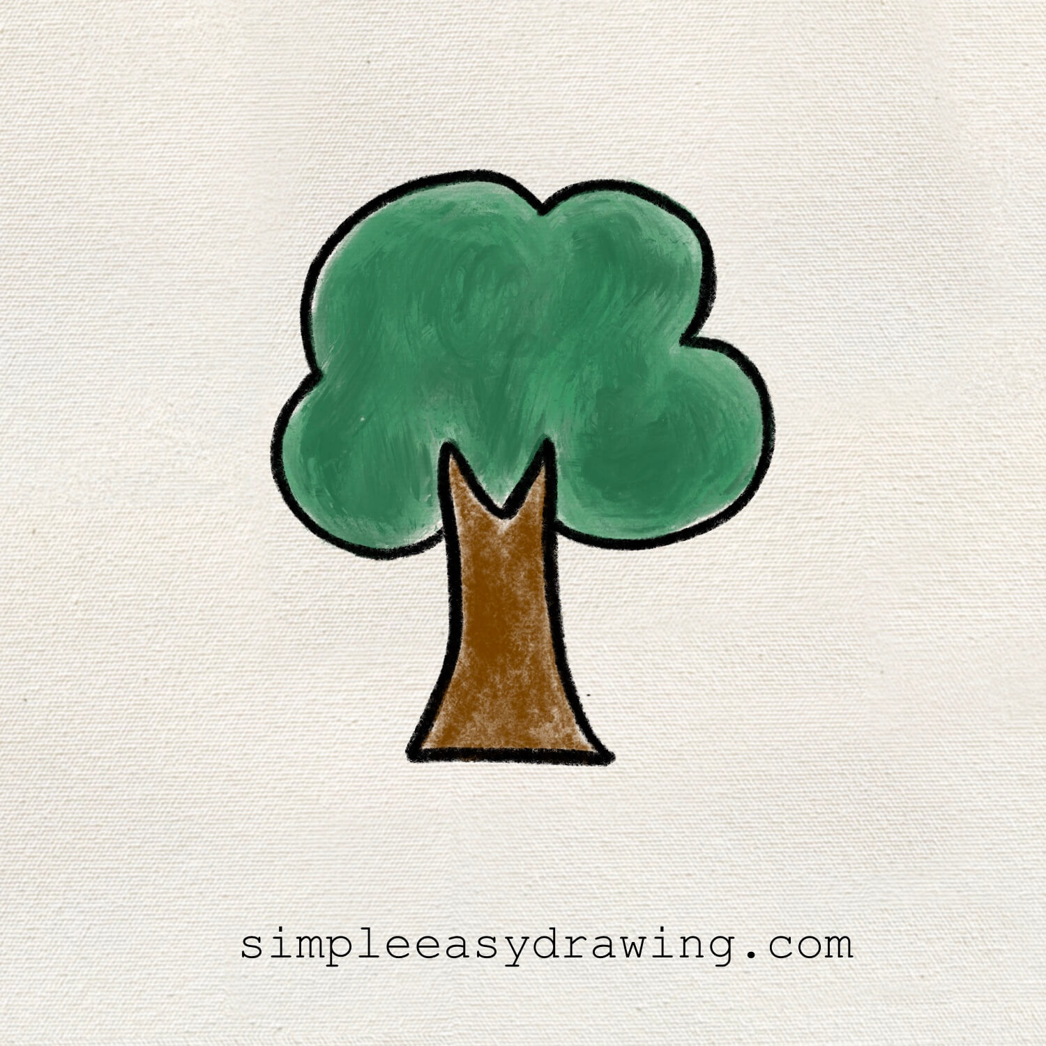 Easy tree drawing for kids
