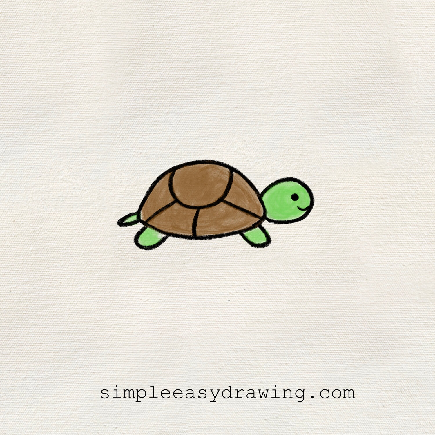 How To Draw A Turtle Step By Step Simple Easy Drawing