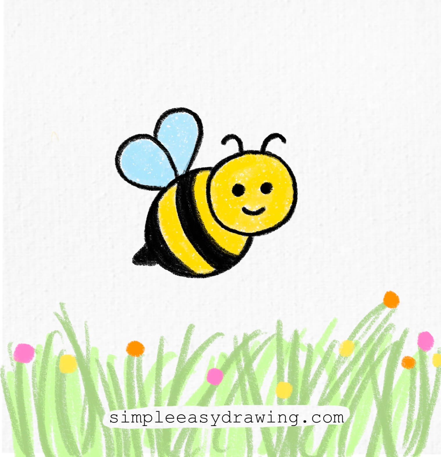 How to draw a bee step by step | Simple Easy Drawing