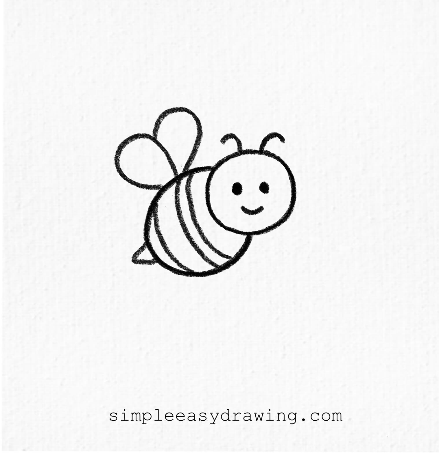 Bee drawing outline 
