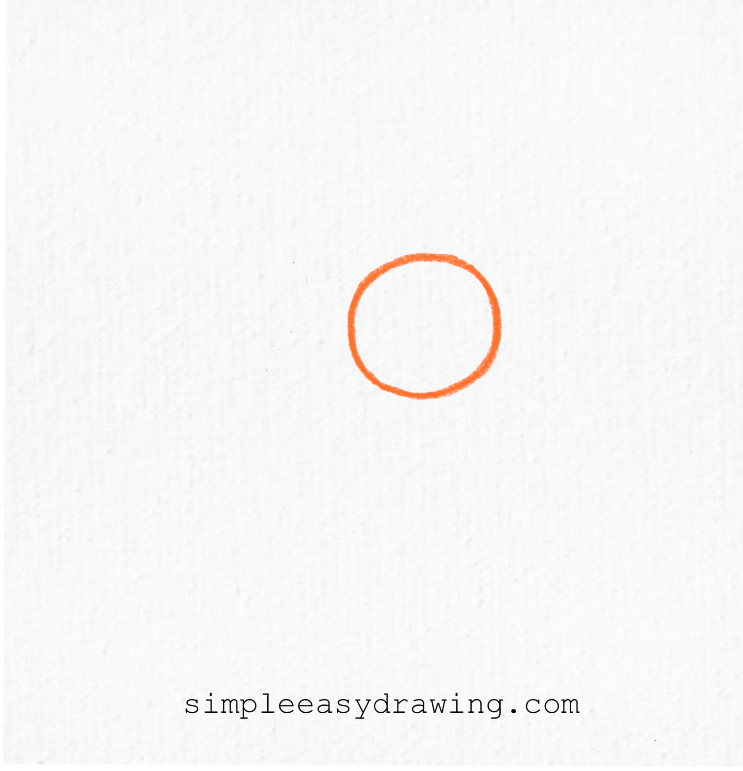 Simple circle drawn in the center of the page to make the bee’s head.