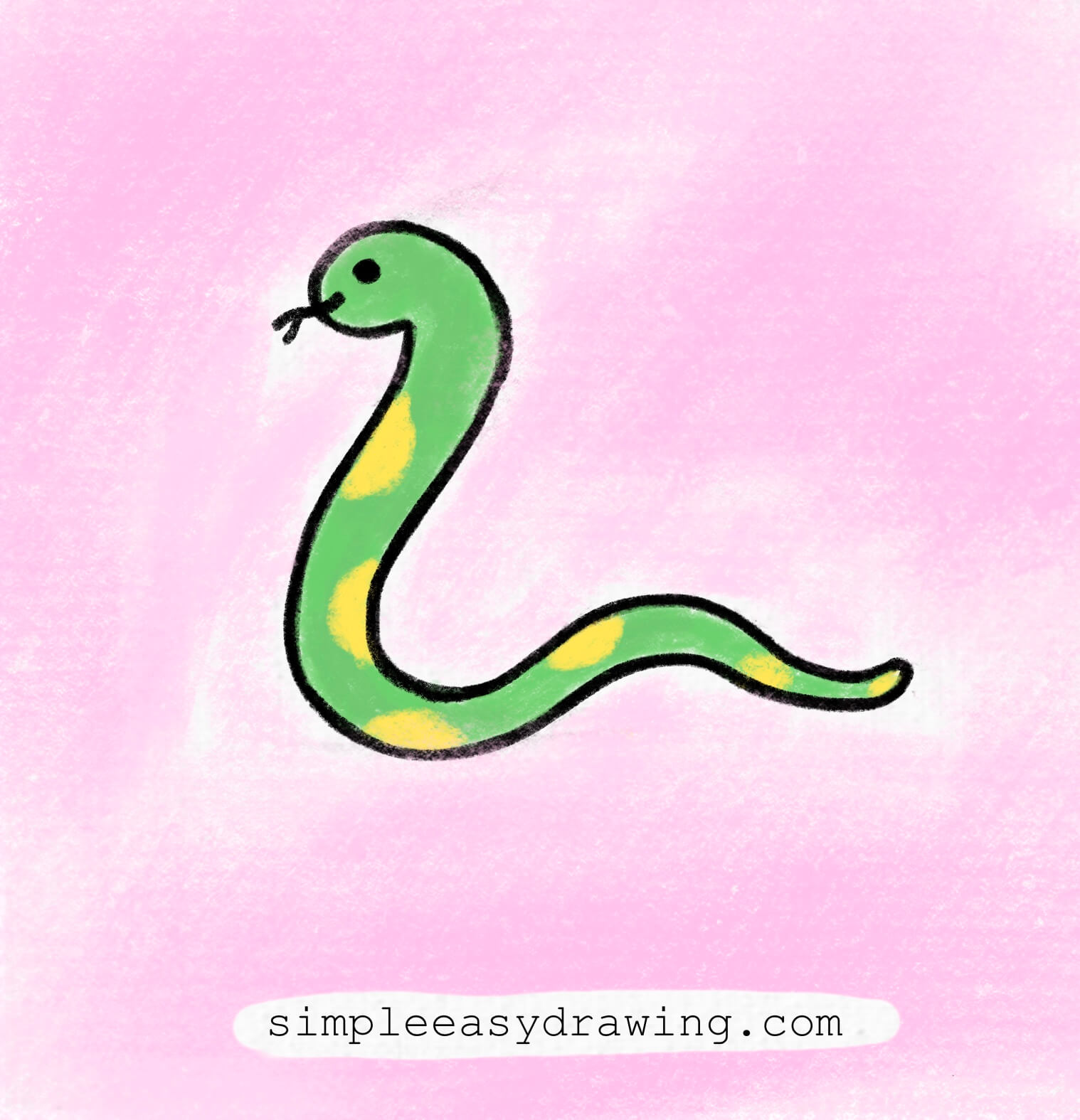How to Draw a Snake Step by Step | Simple Easy Drawing