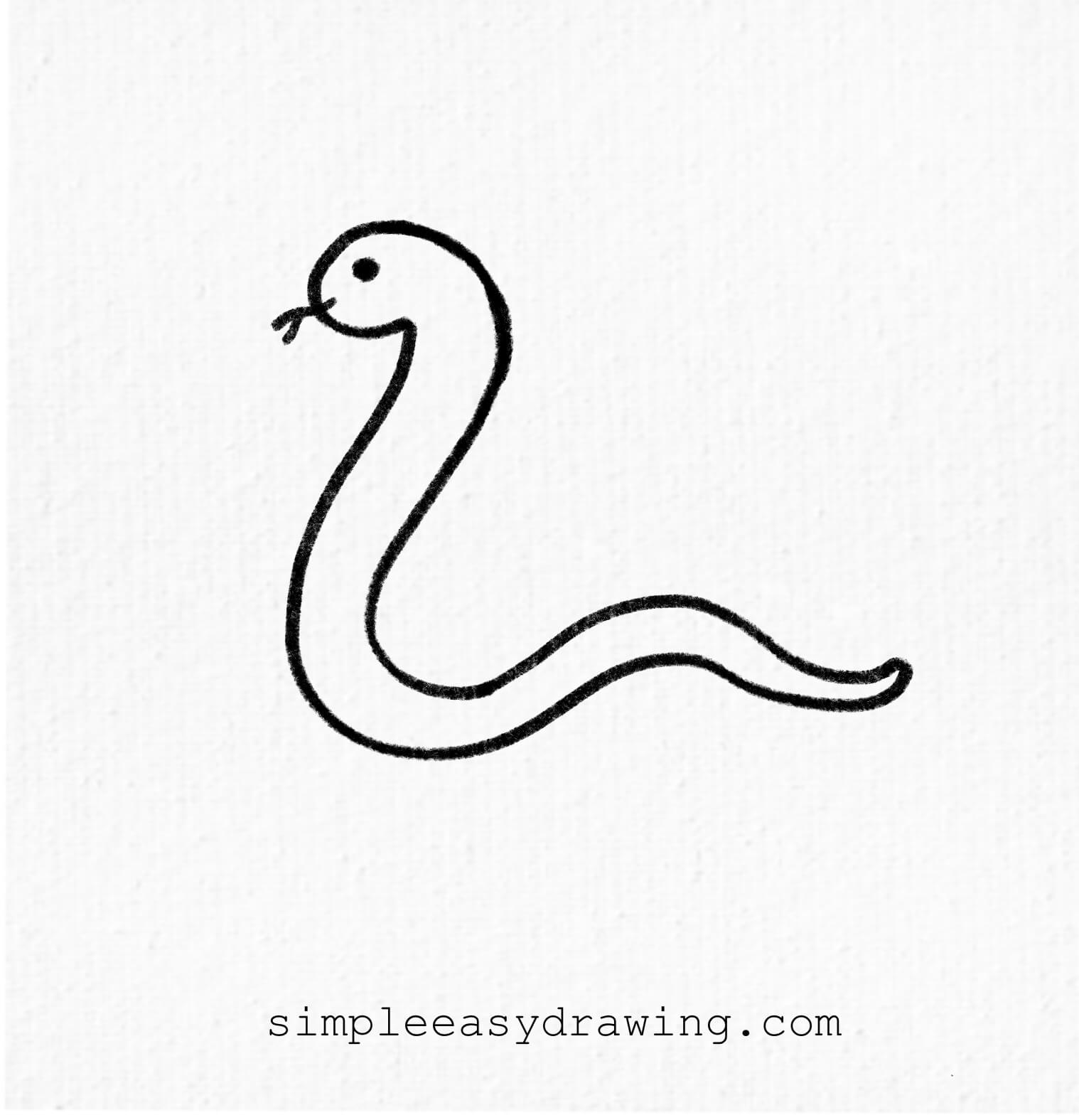 snake drawing outline