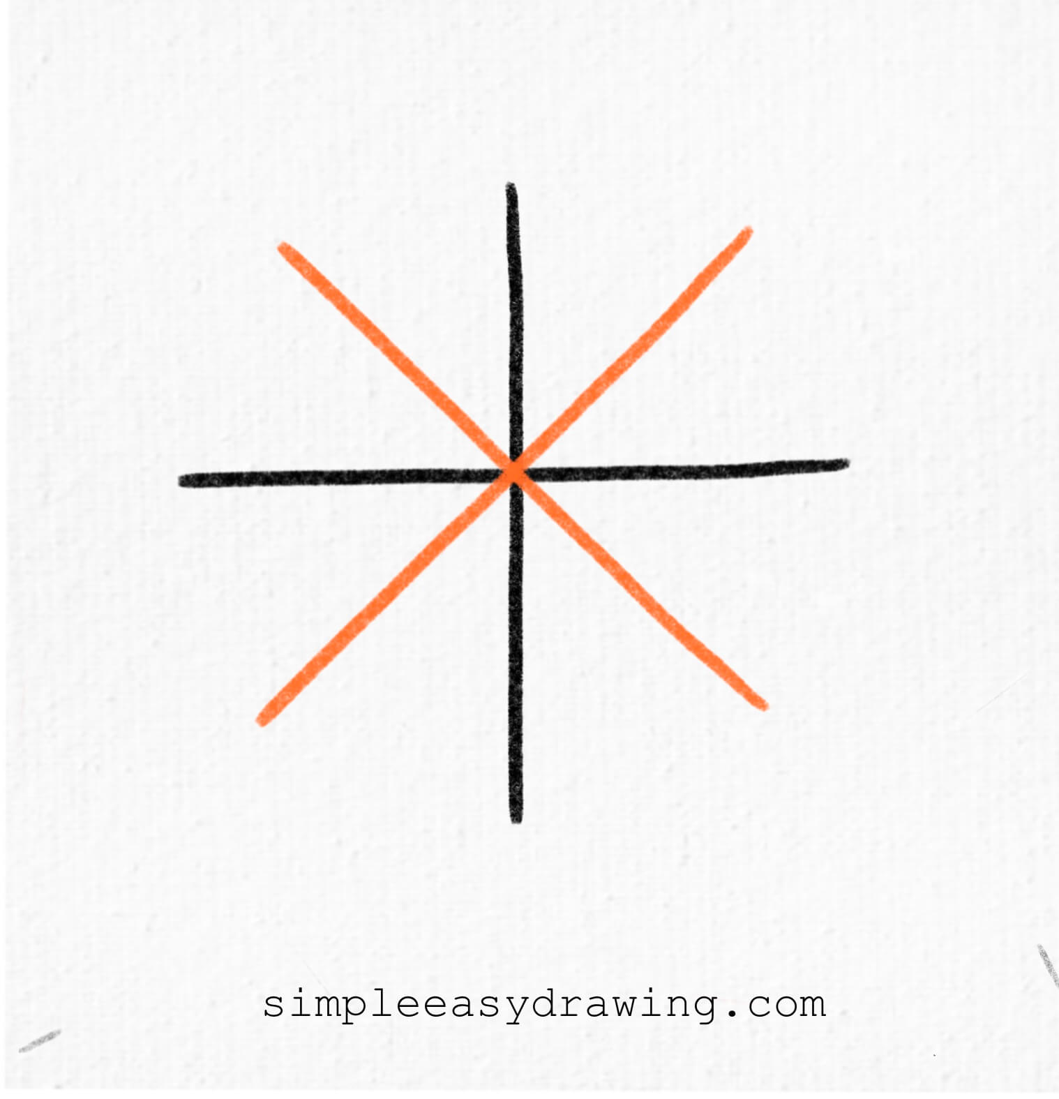 draw a diagonal cross