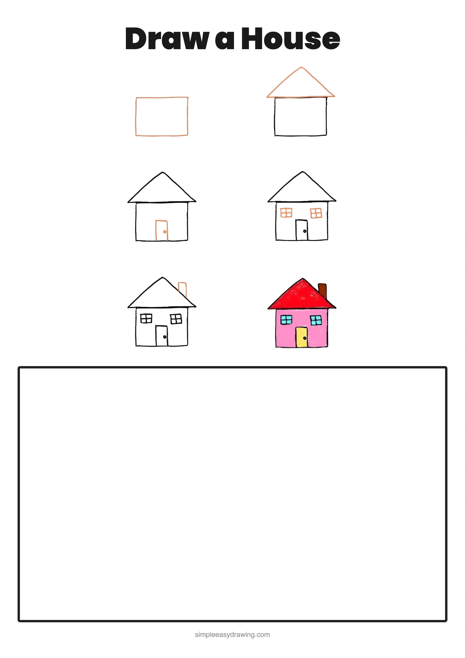 House drawing worksheet
