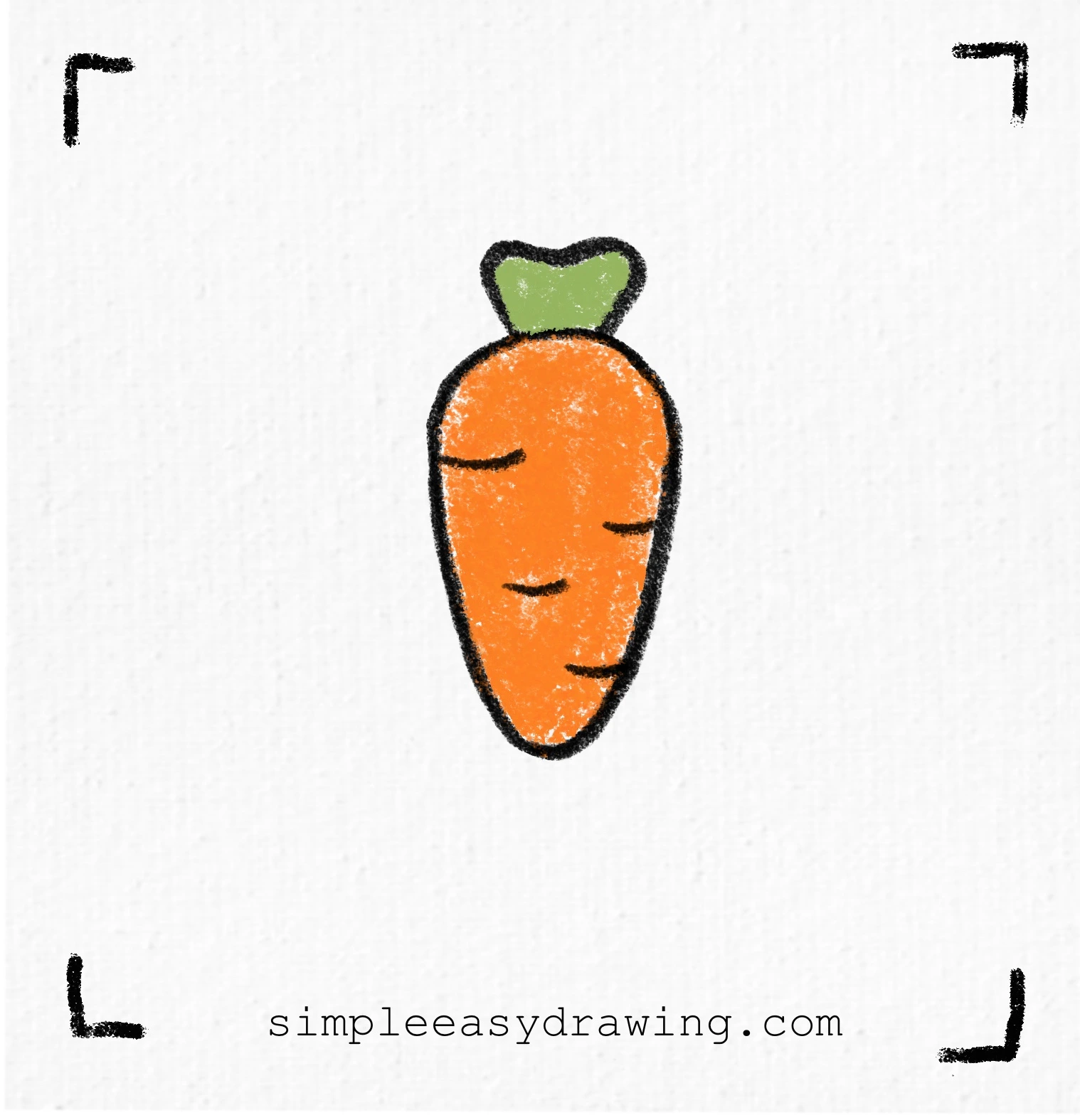How to Draw a Carrot Step by Step | Simple Easy Drawing
