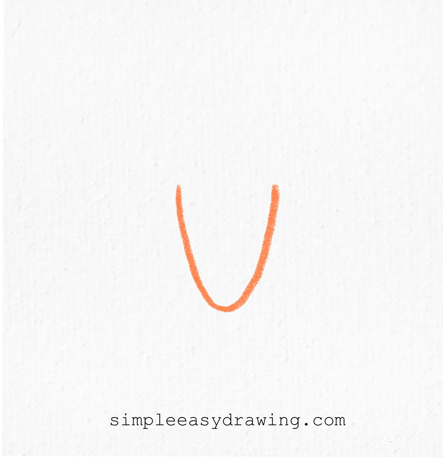 A blunt V shape drawn for the base of the carrot.