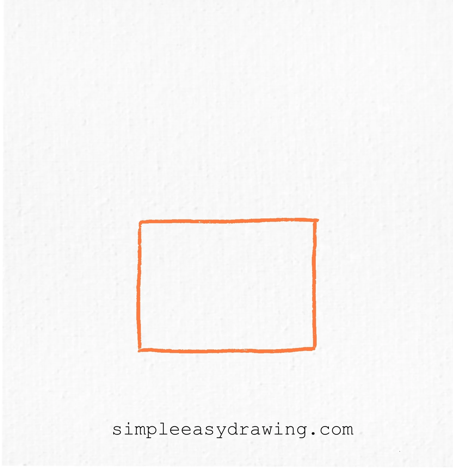 Simple rectangle drawn for the base of the house.