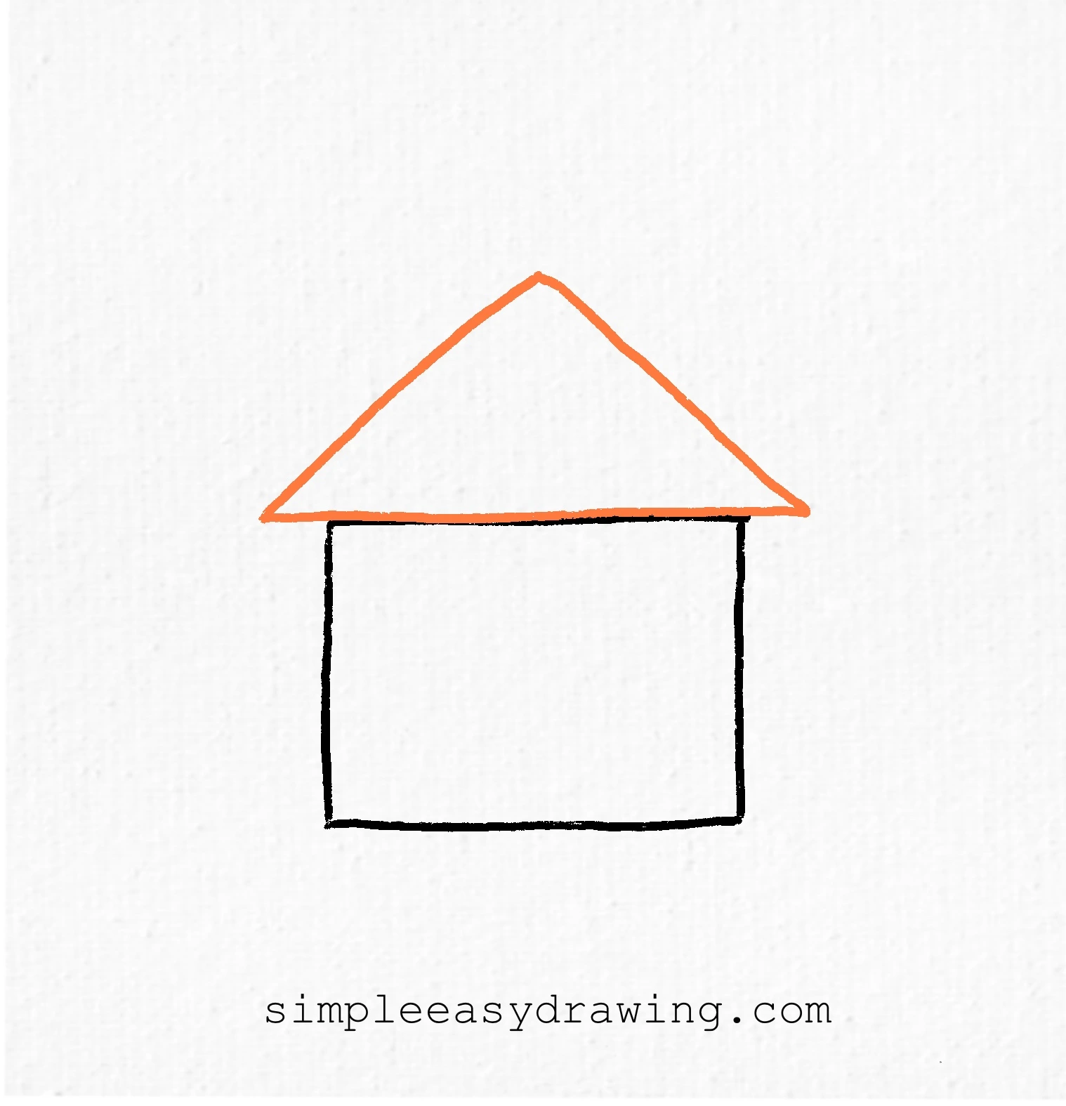 Triangle added on top to form the roof.