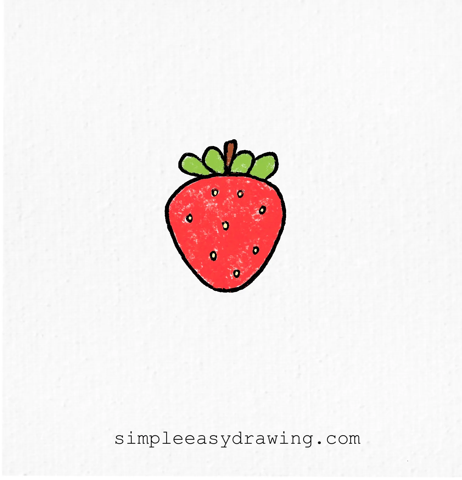 How to Draw a Strawberry Step by Step | Simple Easy Drawing