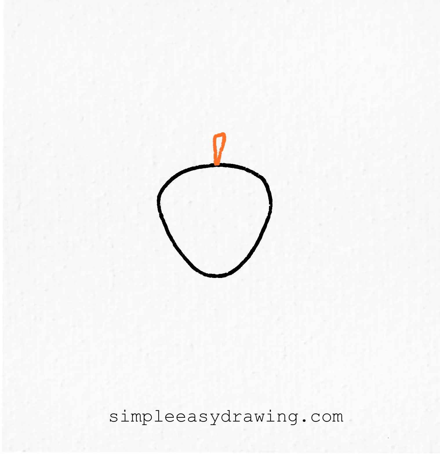 Add a small stem on top of the strawberry.