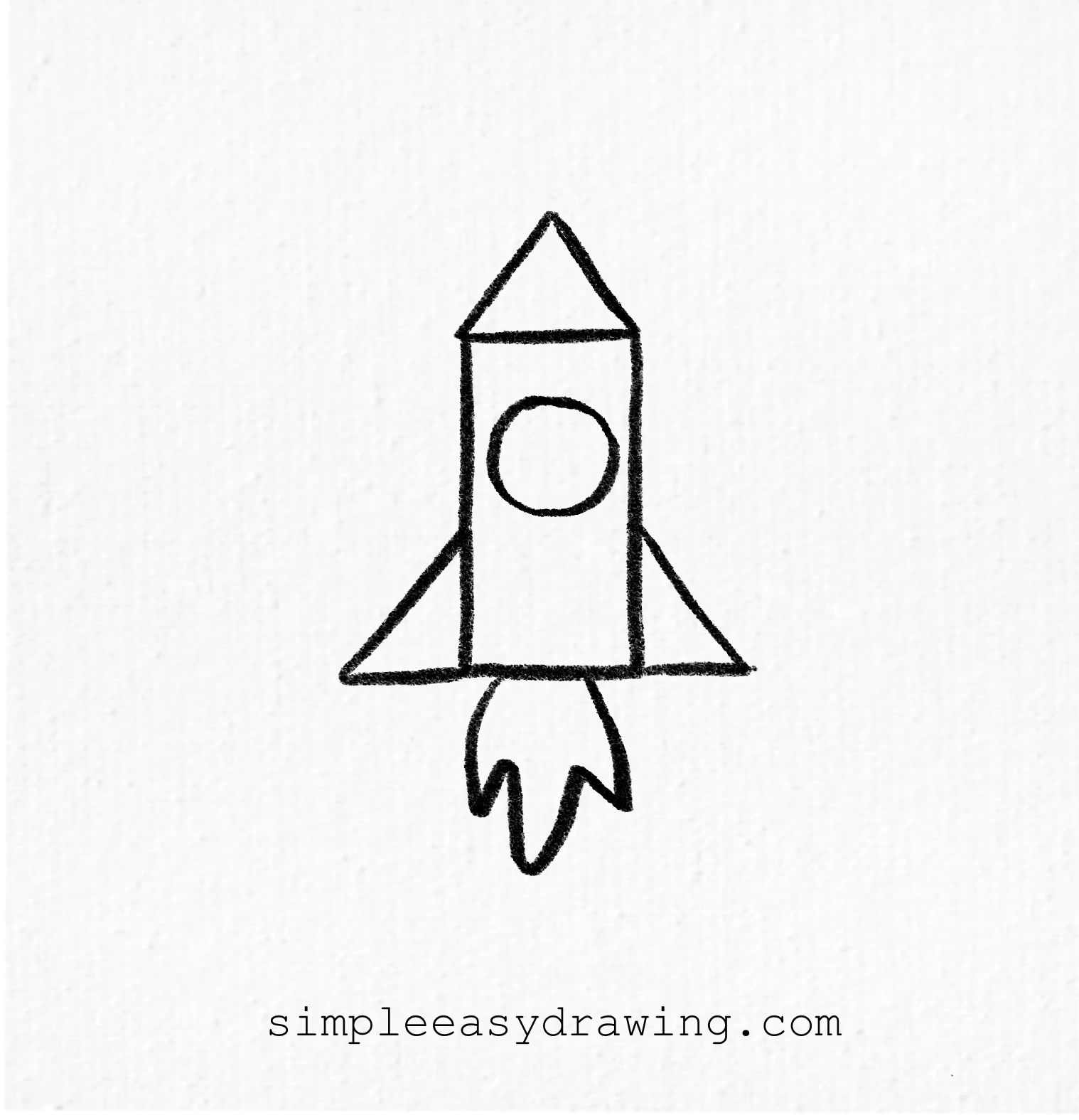 Rocket drawing outline