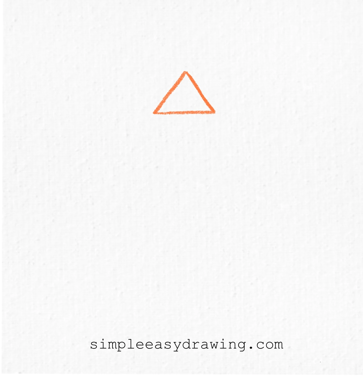 Simple triangle drawn near the top of the page to form the rocket’s nose cone