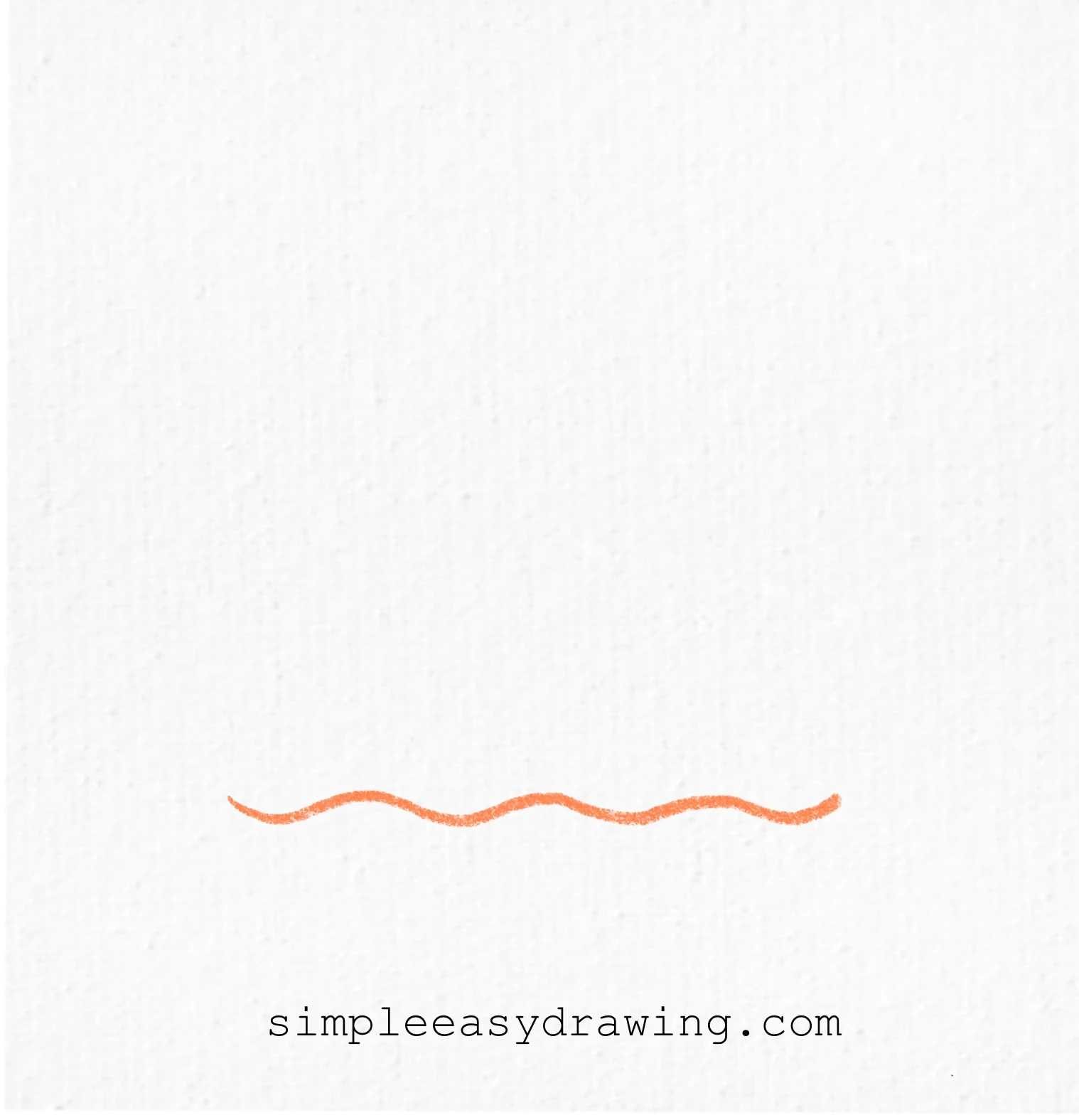 Wavy water line drawn across the page