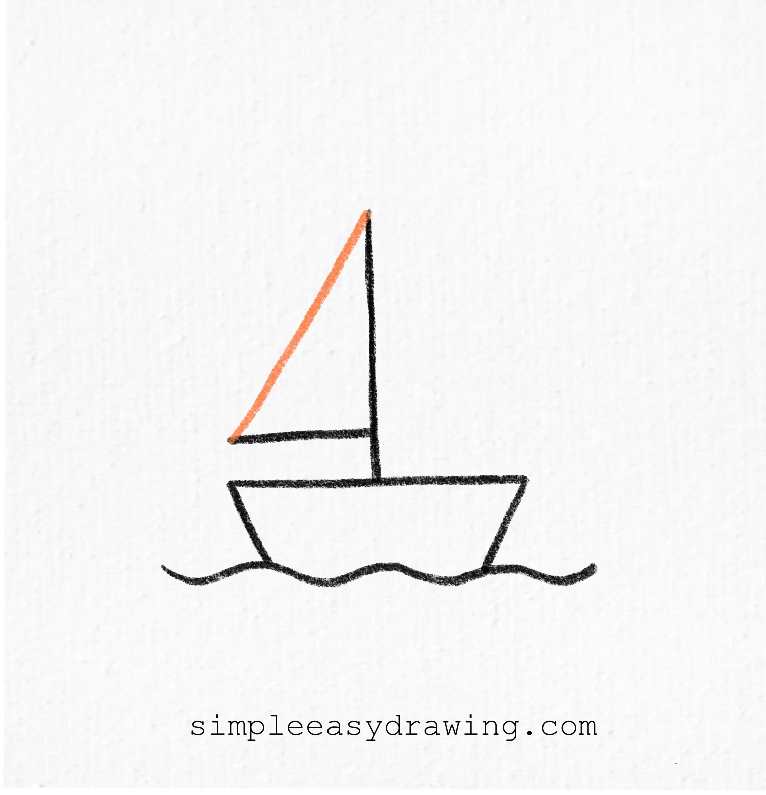 A large triangular sail added to the mast.