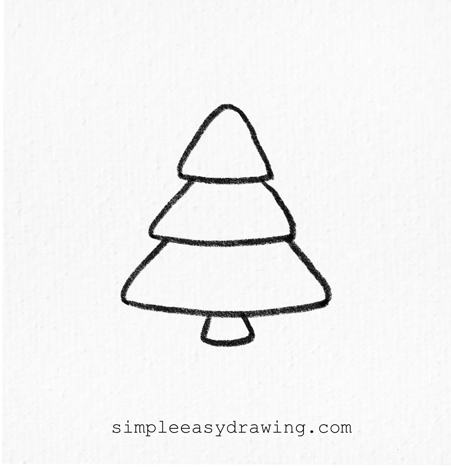 Christmas tree drawing outline
