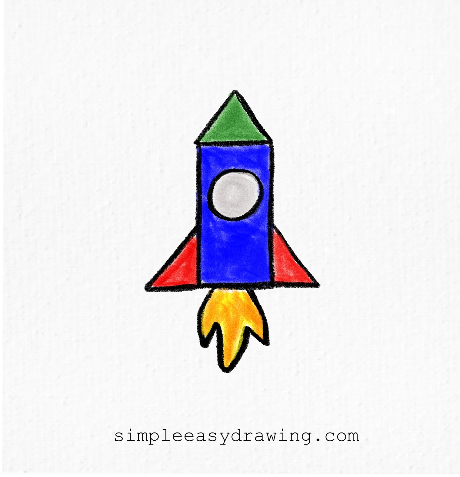Rocket drawing easy