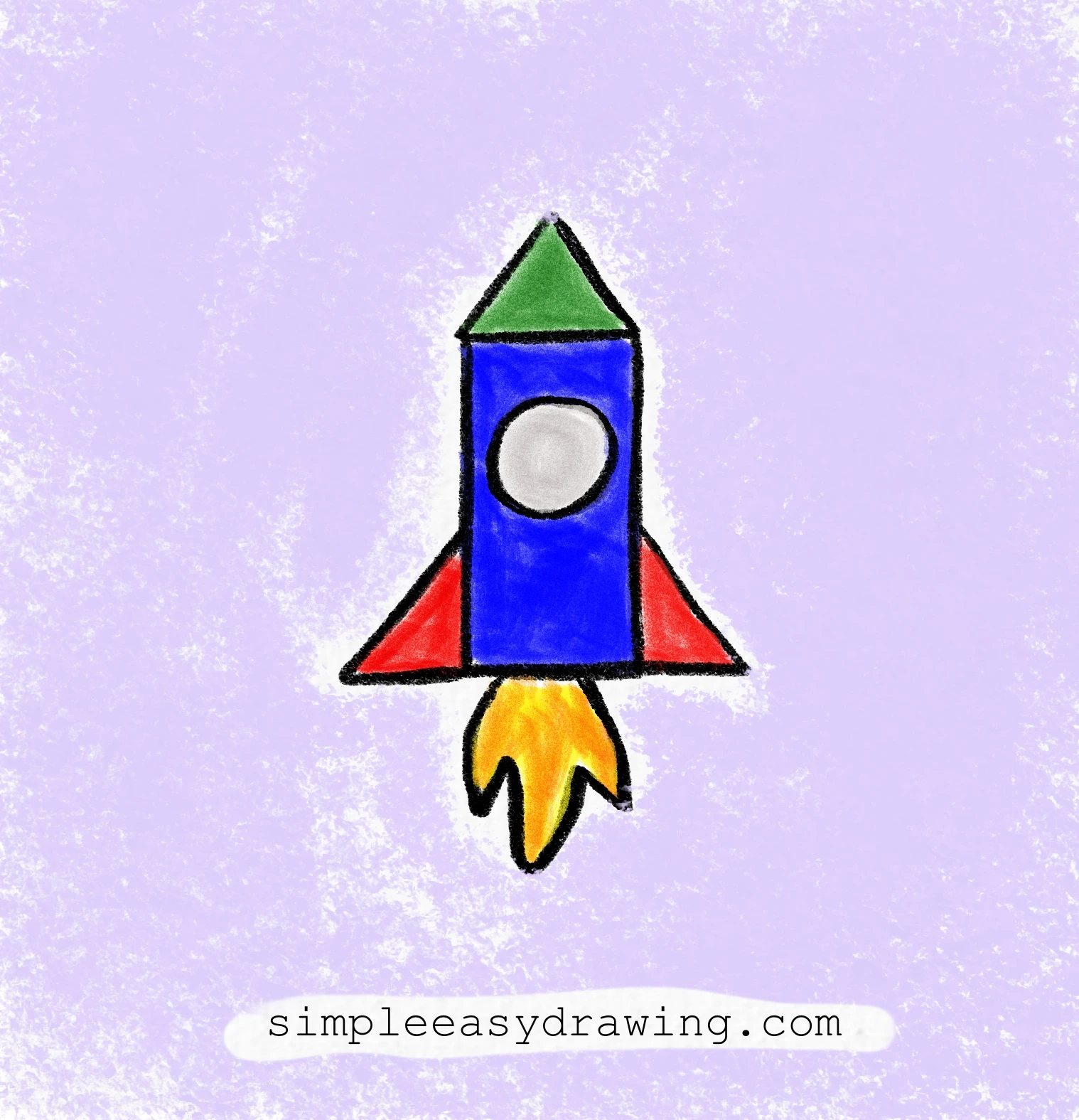 How to Draw a Rocket Step by Step | Simple Easy Drawing
