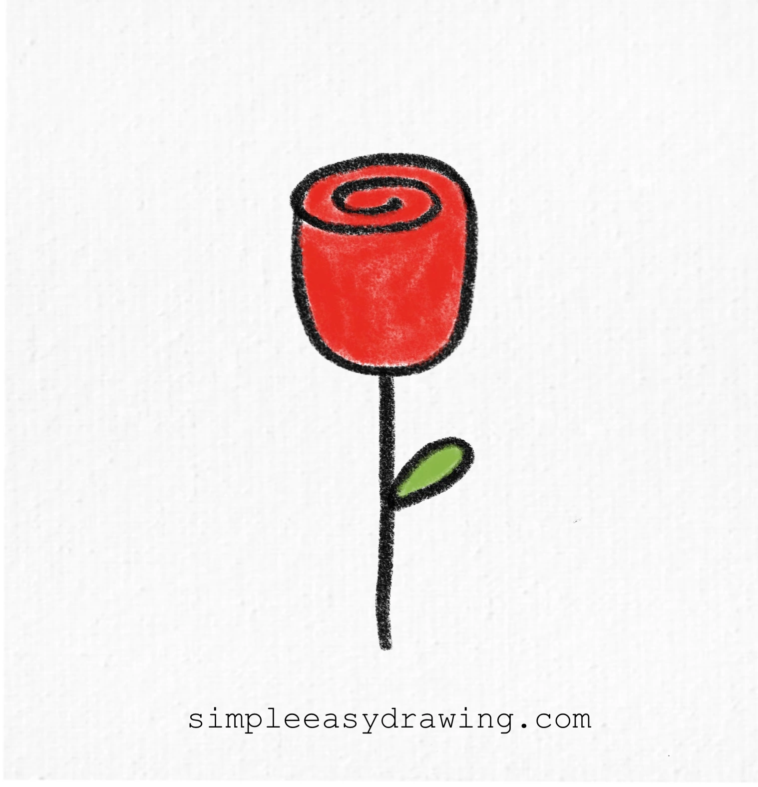 How to Draw a Rose Step by Step | Simple Easy Drawing