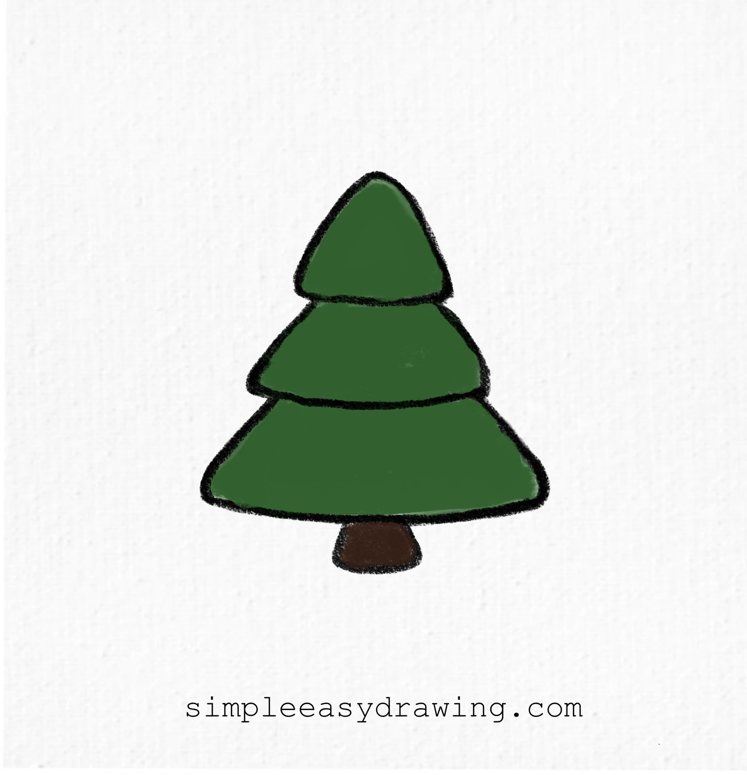 Simple christmas tree drawing