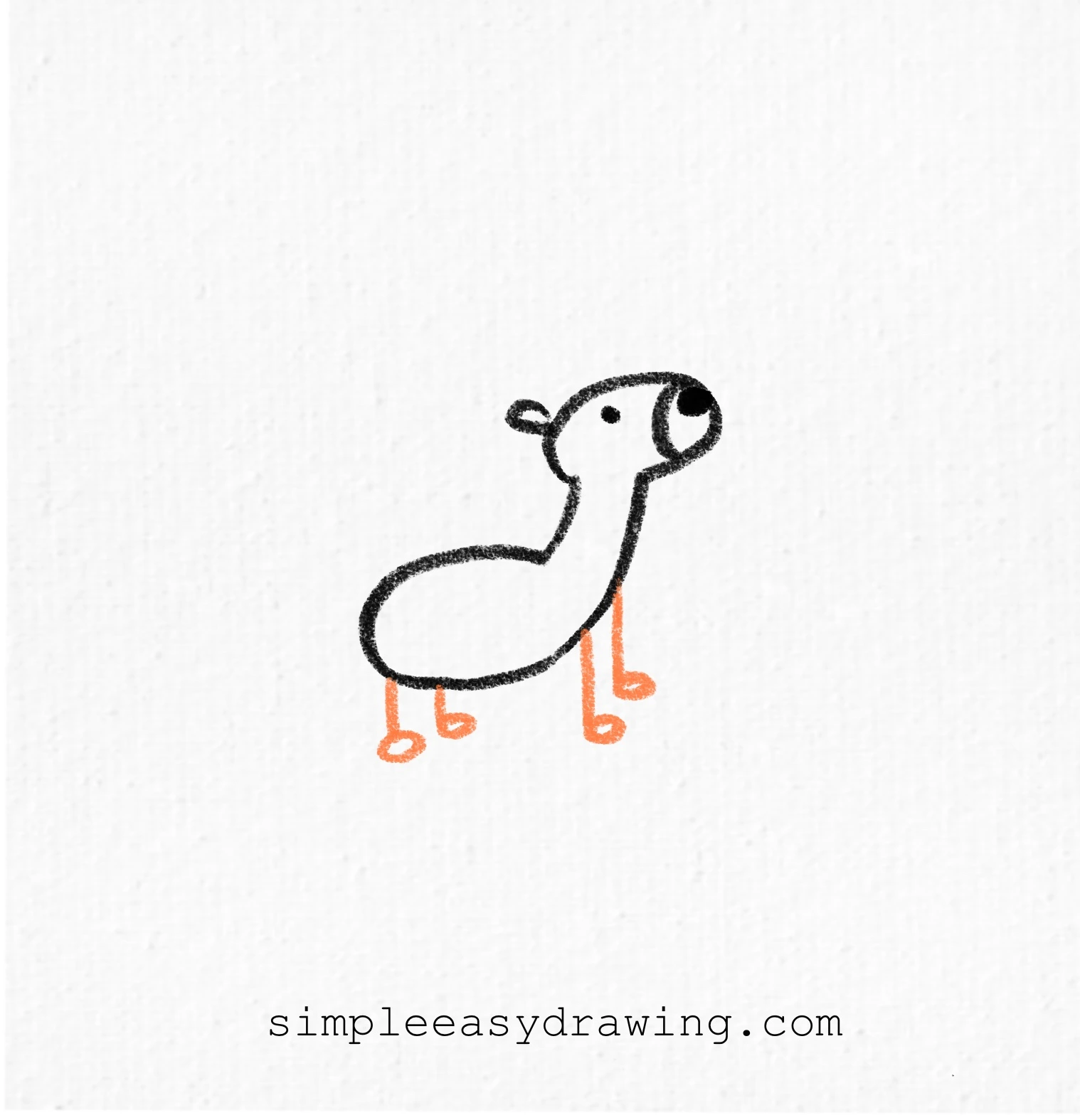 Four short legs with simple hooves added under the reindeer’s body.