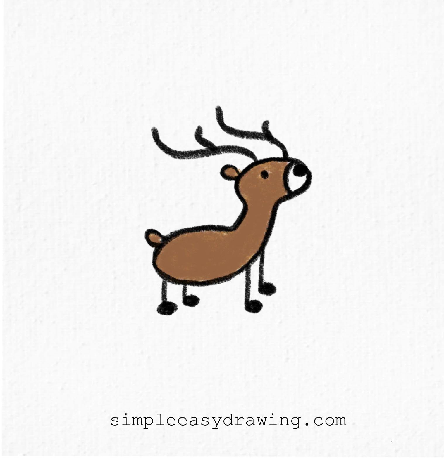 reindeer drawing for kids