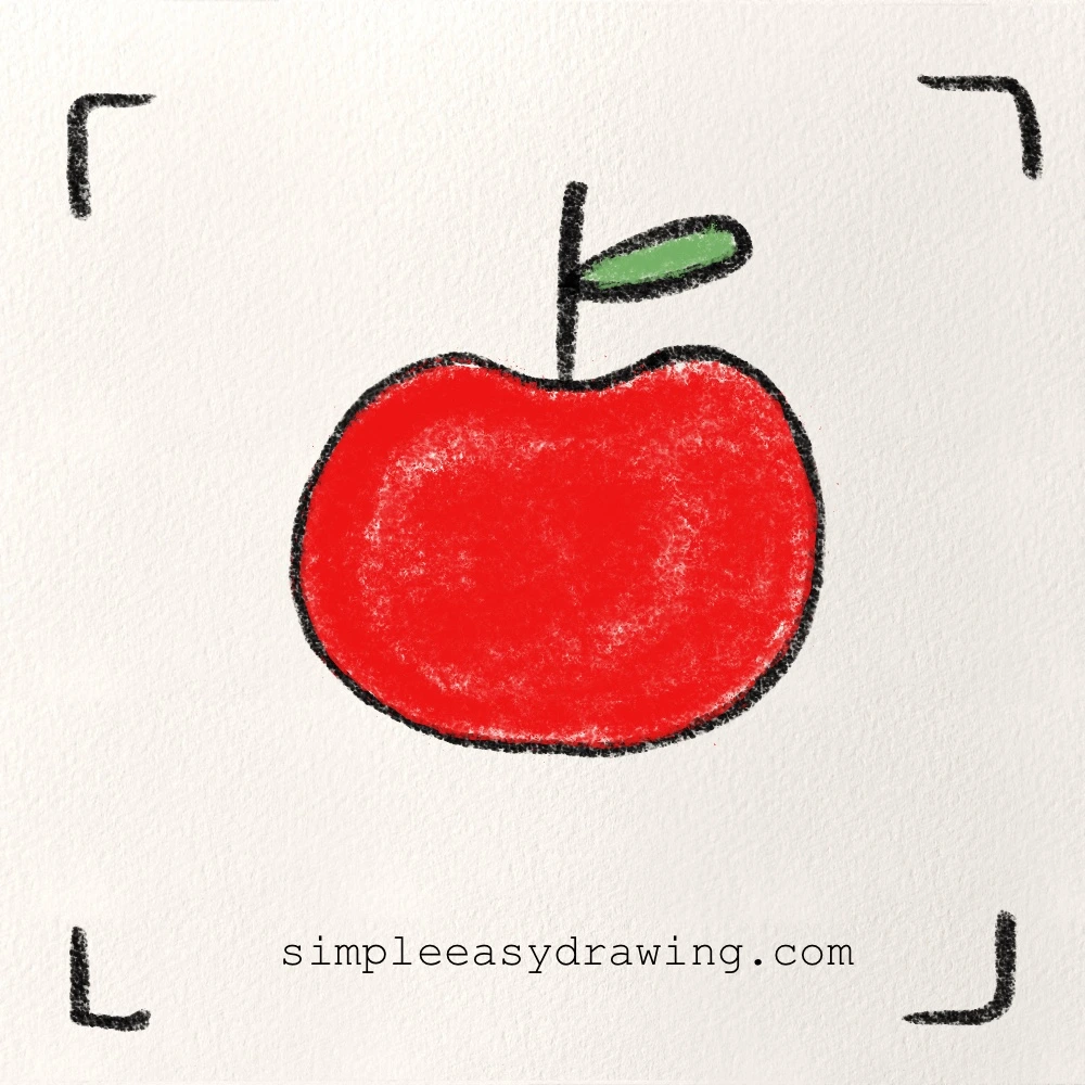 Apple drawing easy