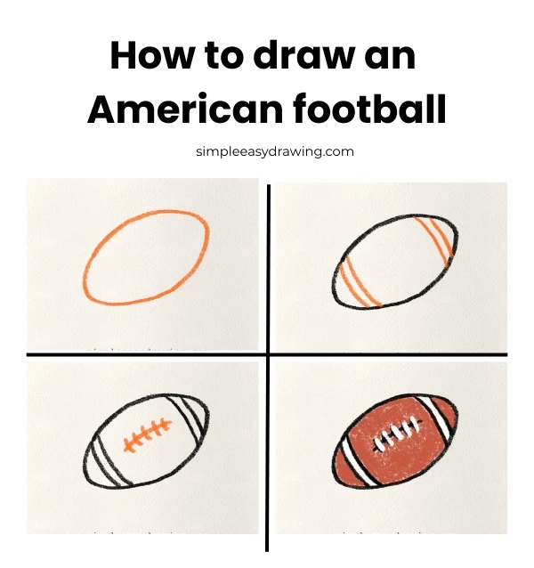 American football drawing tutorial