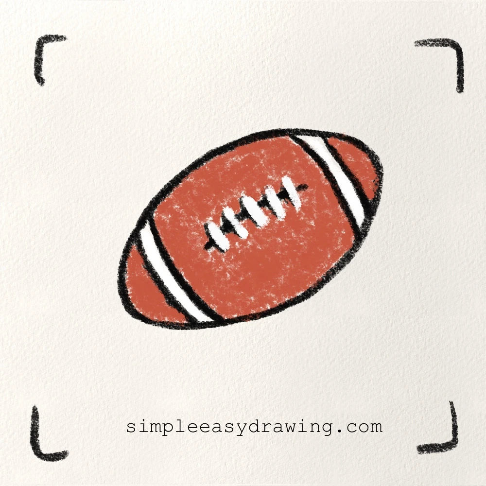 How to Draw an American Football in 3 Easy Steps  | Simple Easy Drawing