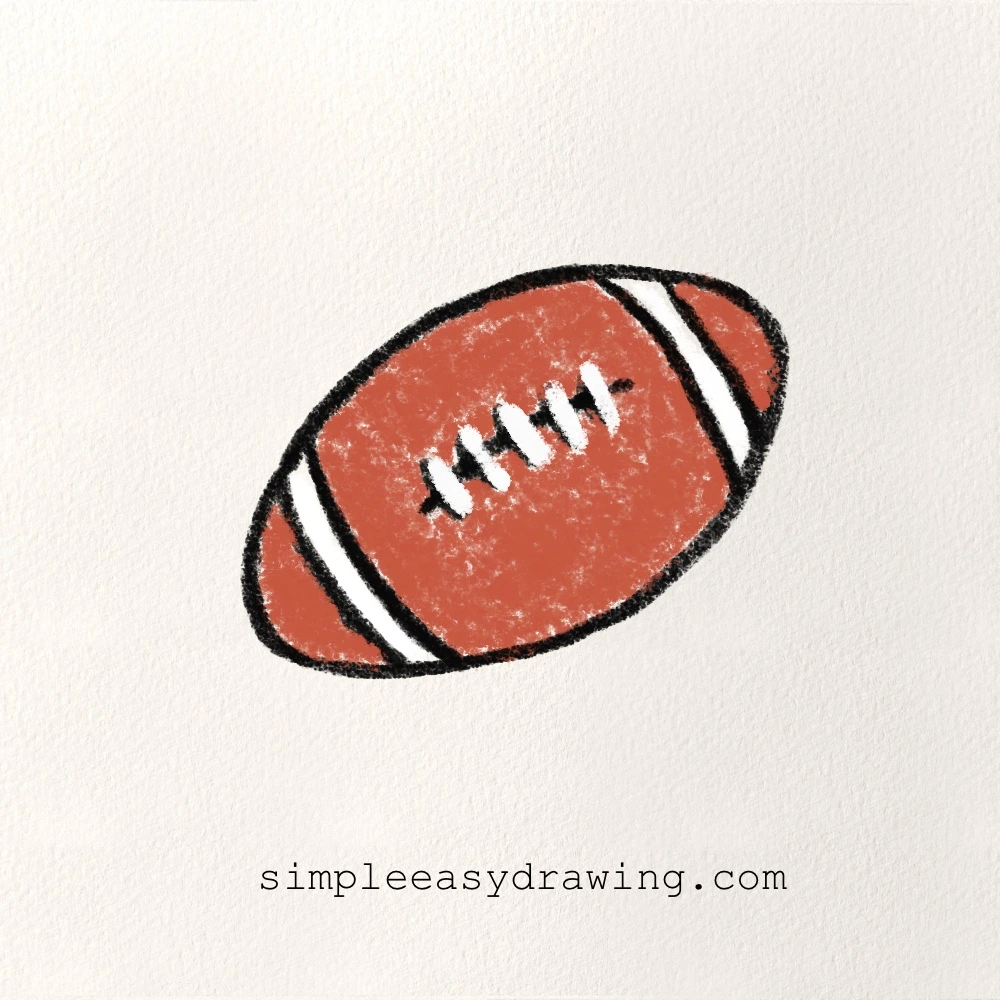 superbowl football drawing for kids in color