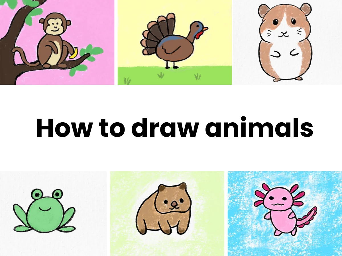 How to Draw Animals Step by Step | Simple Easy Drawing