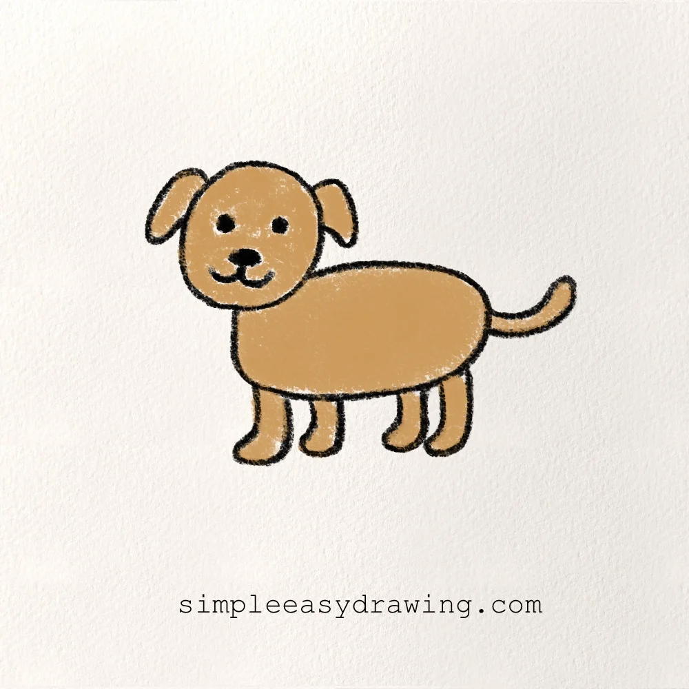 a small dog drawing 