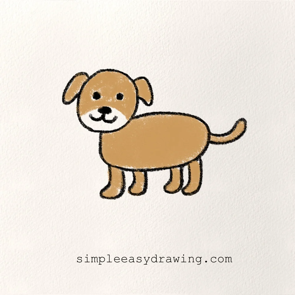 Easy dog drawing