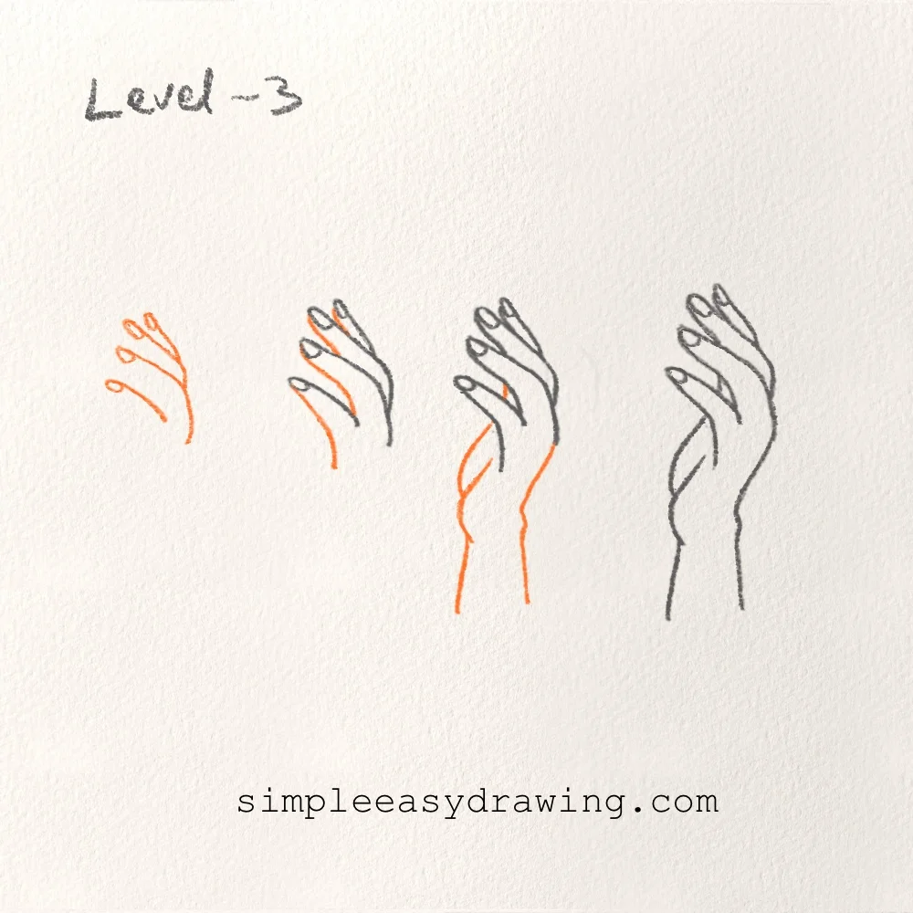 Level 3: Drawing a natural hand