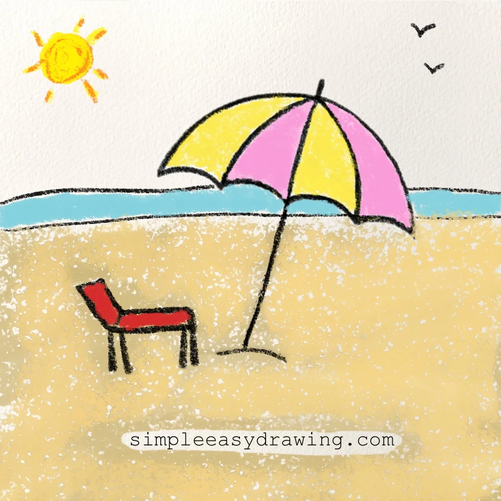 Beach umbrella drawing