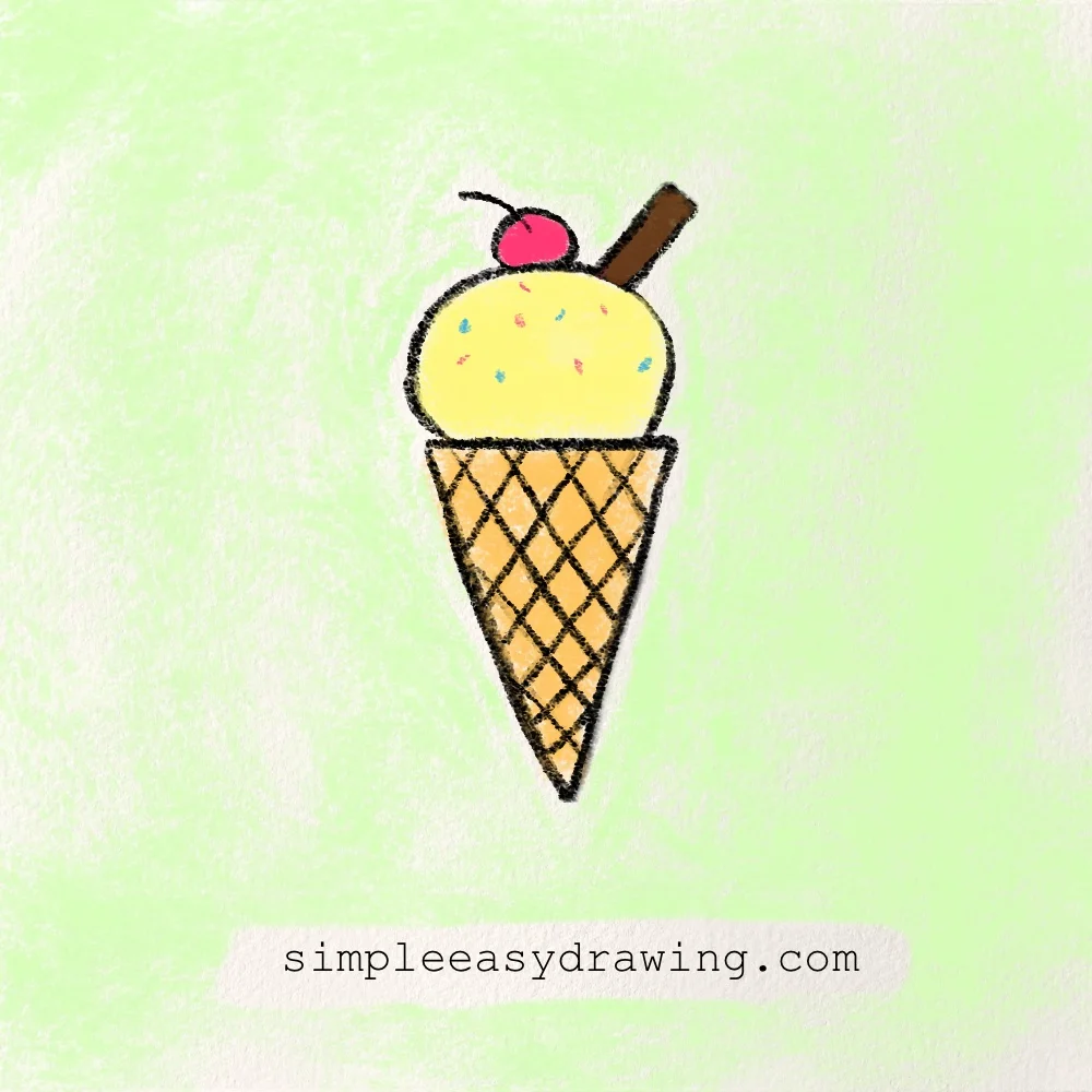 How to Draw Ice Cream Step by Step | Simple Easy Drawing