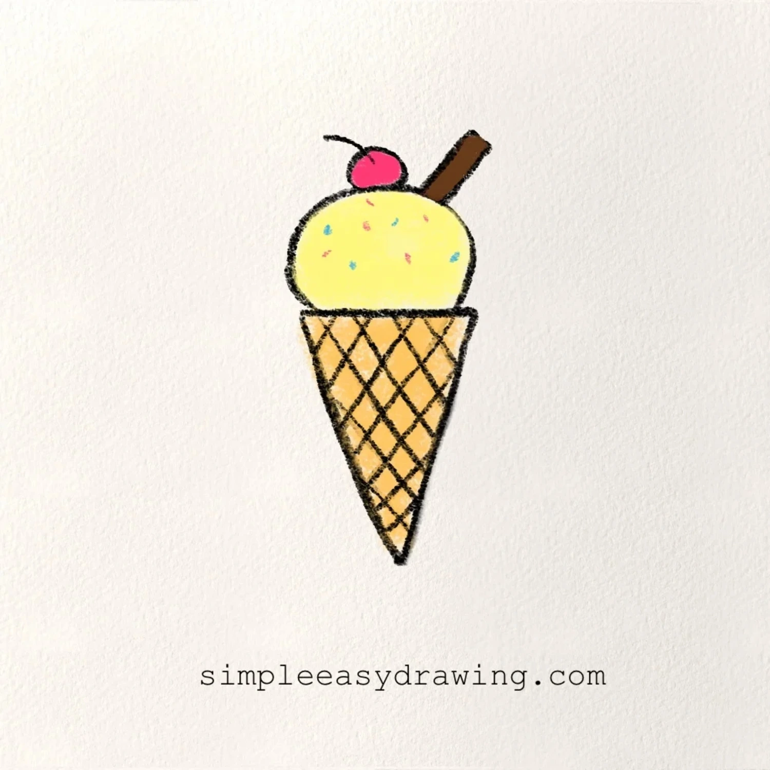 ice cream drawing in color