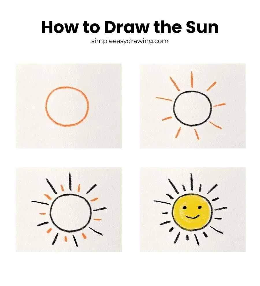 How to draw the sun