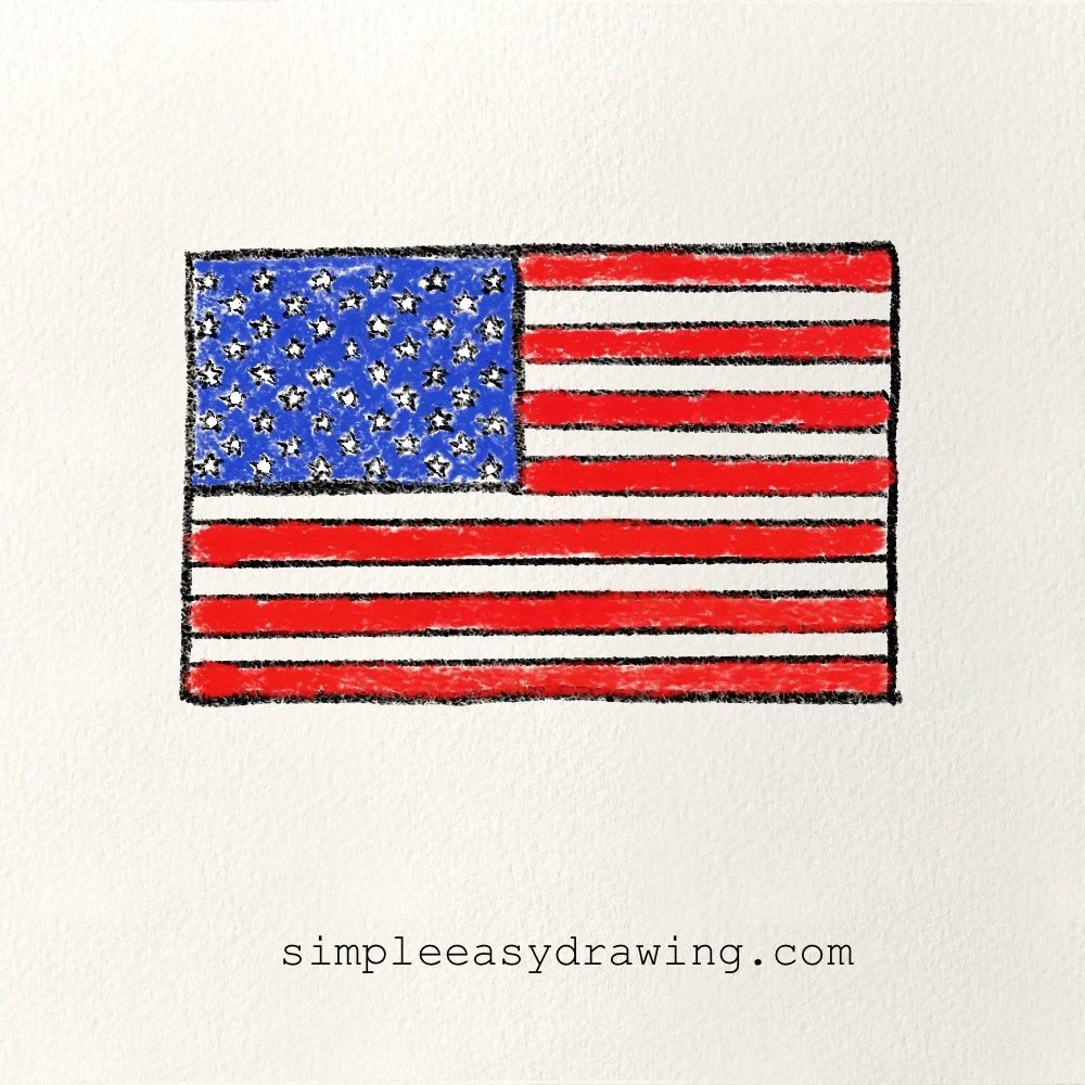 American Flag drawing